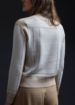 Oat Milk Trompe L'oeil Pullover
