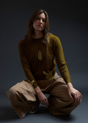 Dijon Lace Cutout Sweater