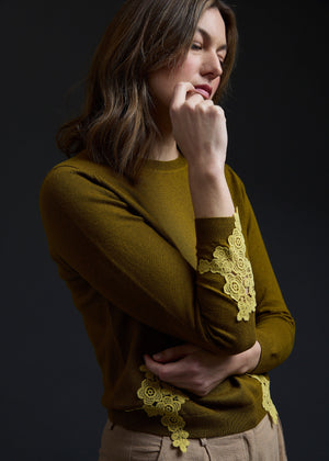 Dijon Lace Cutout Sweater