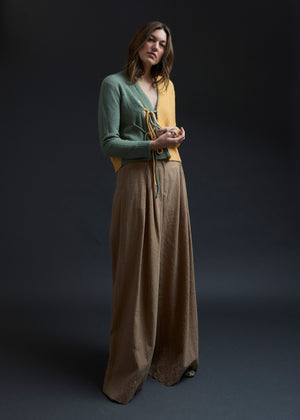 Sage Sorbet Tie Front Cardie