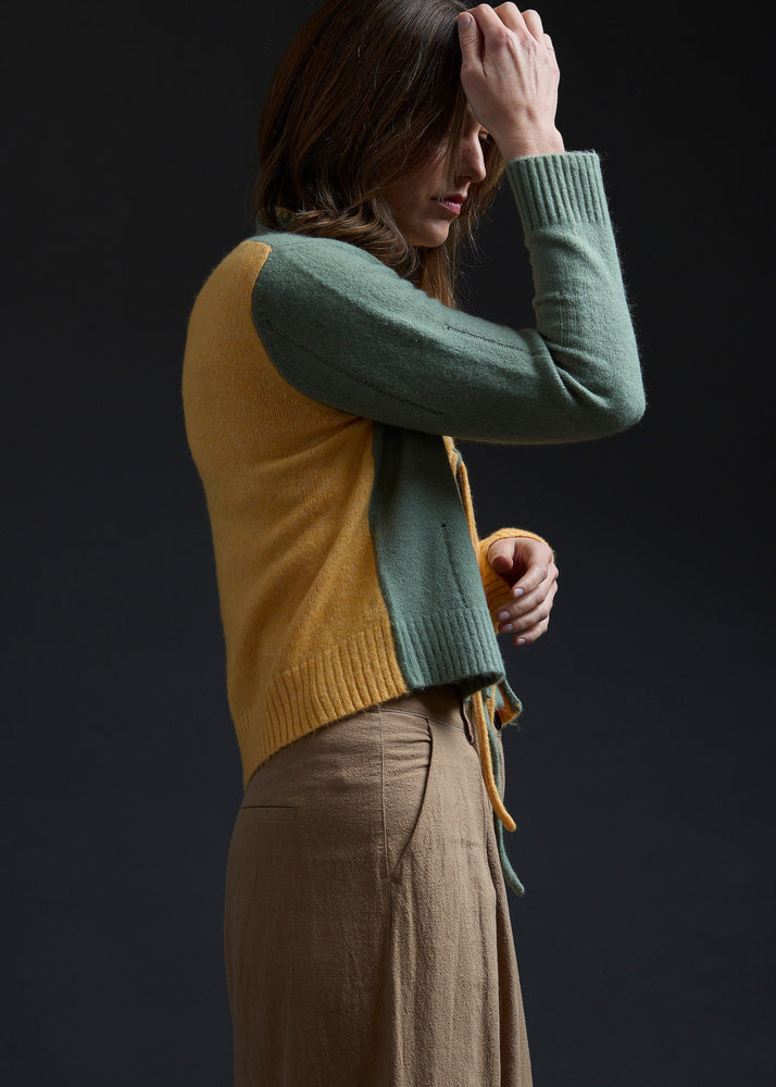 Sage Sorbet Tie Front Cardie