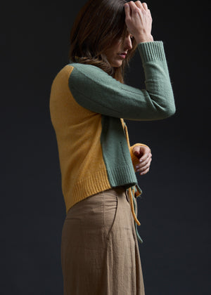 Sage Sorbet Tie Front Cardie