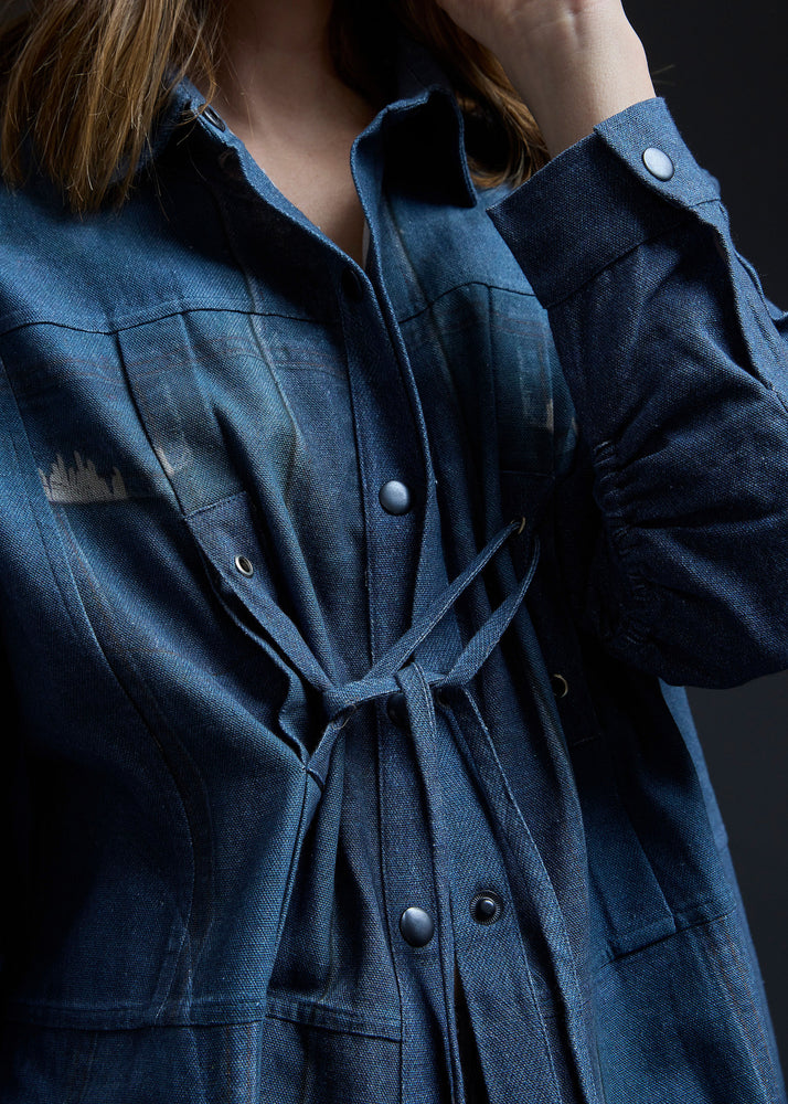 Blue Jeans Trompe L'oeil Long Shirt / Jacket