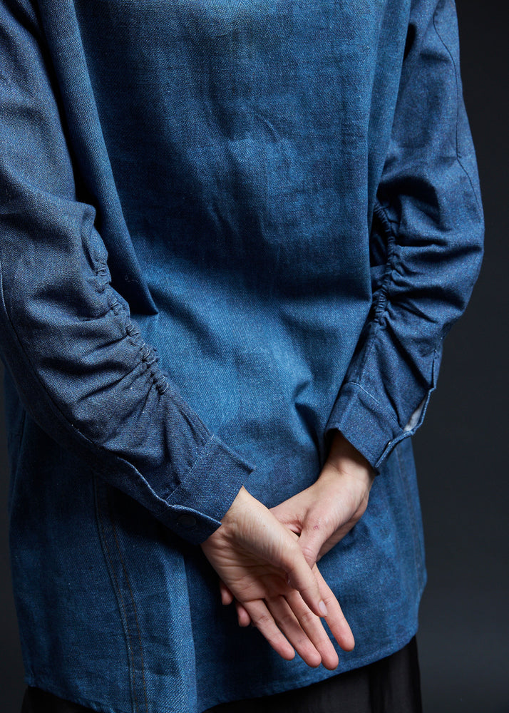 Blue Jeans Trompe L'oeil Long Shirt / Jacket