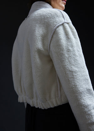White Eyes Embroidery Reversible Quilted Jacket