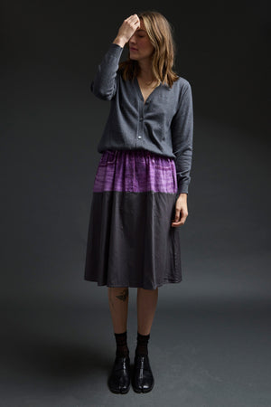 Charcoal Gathered Hem Sweater