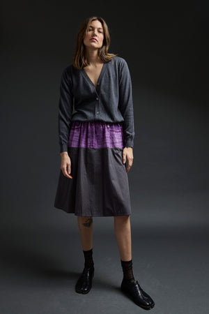 Charcoal Gathered Hem Sweater