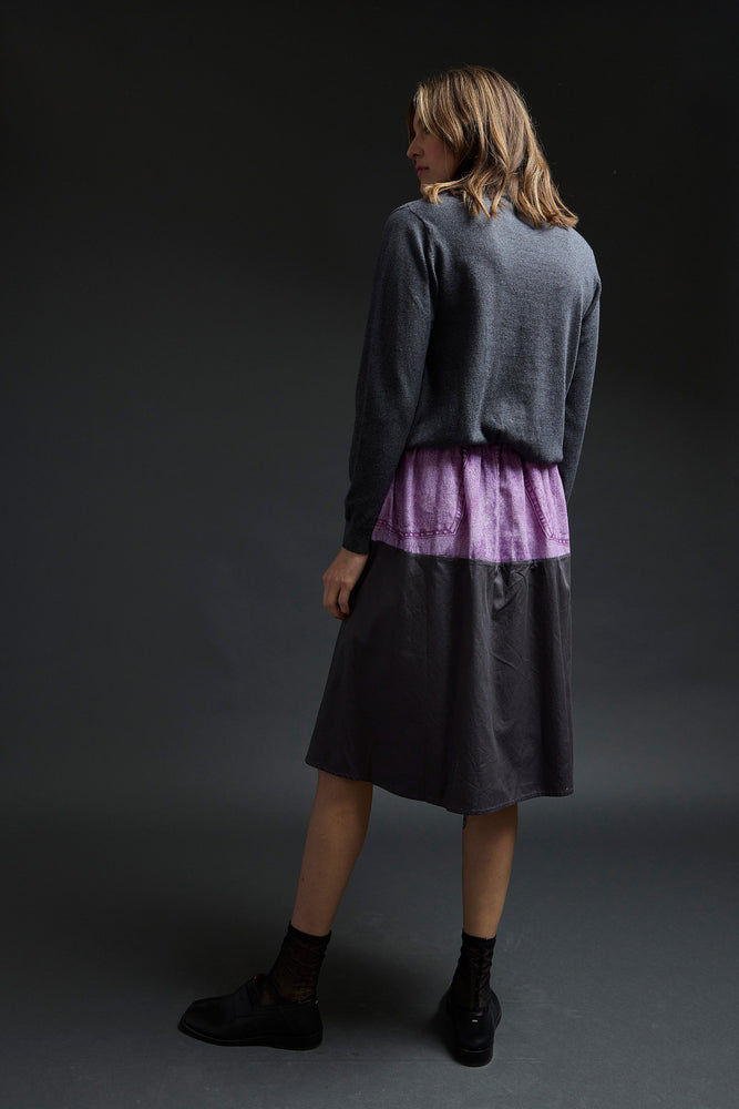 Charcoal Gathered Hem Sweater