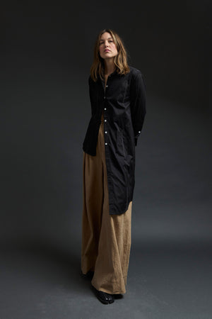 Black Mixed Stitches Embroidery Shirt