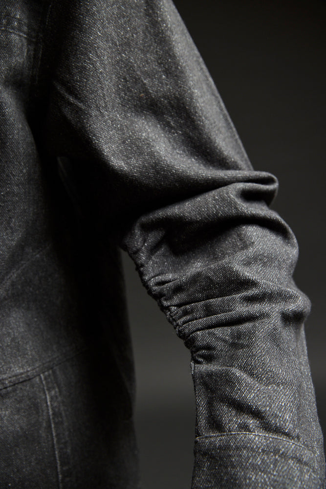 Charcoal Jeans Trompe L'oeil Long Shirt / Jacket