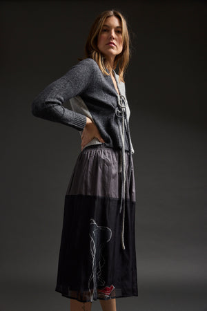 Taupe Mixed Media Metti Skirt
