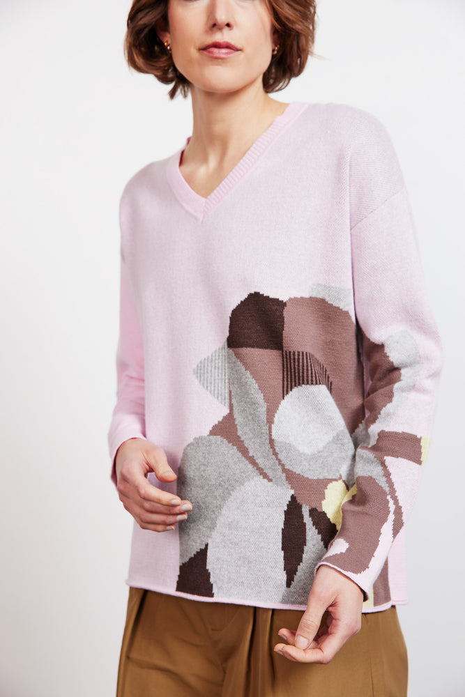 Blush Floral Long Pullover (Eco Collection)