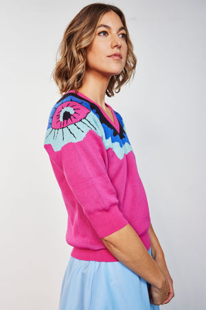 
            
                Load image into Gallery viewer, Fuchsia I See Sweater
            
        